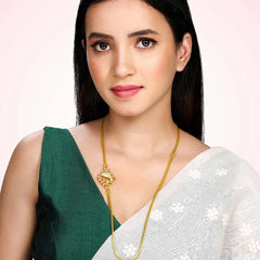 Timeless Gleaming CZ Side Pendant