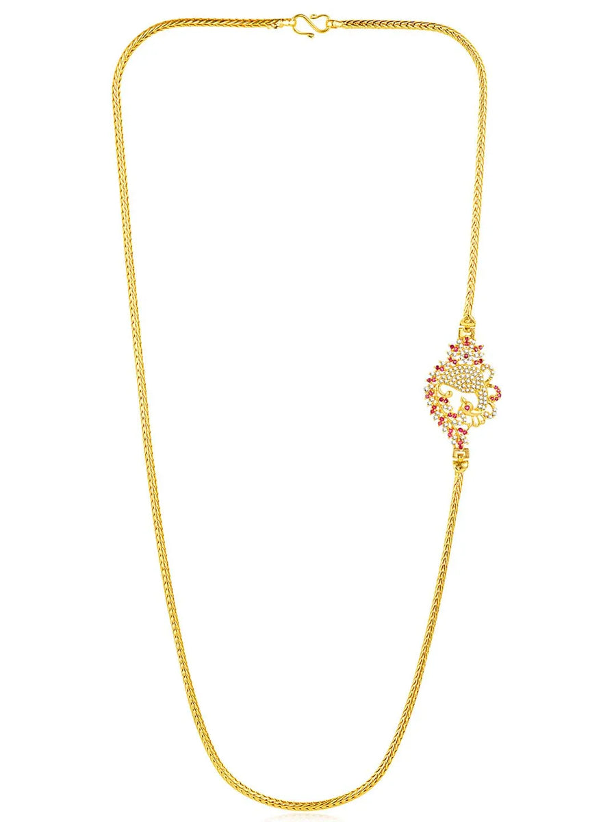 CZ Side Pendant Necklace | Elegant Jewellery Designs by Peora

