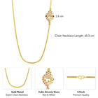 CZ Side Pendant Necklace | Elegant Jewellery Designs by Peora

