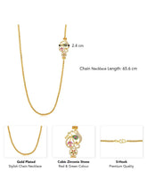 CZ Side Pendant – Sleek & Sparkling Everyday Wear | Peora