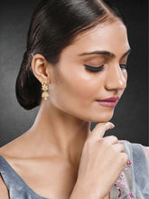 Radiant Glow Blush Elegance Jhumki - White