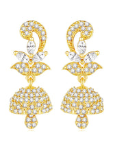 Radiant Glow Blush Elegance Jhumki - White