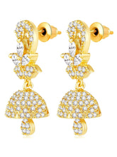 Radiant Glow Blush Elegance Jhumki - White