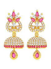 CZ Drops Jhumki Earrings | Peora Traditional CZ Jewellery

