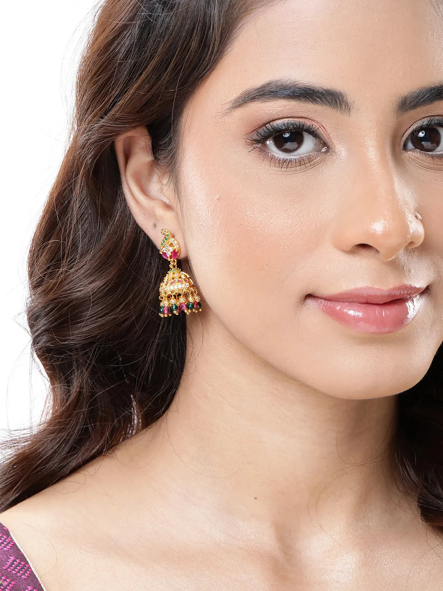Kundan Jhumka Earrings – Traditional Elegance with Royal Charm | Peora