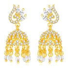 CZ Jhumki Earrings by Peora | Sparkling Stone Jewellery for Every Occasion

