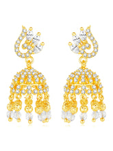 CZ Jhumki Earrings by Peora | Sparkling Stone Jewellery for Every Occasion

