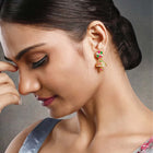 Dazzling Duo CZ Jhumki by Peora | Statement Ethnic Jewellery

