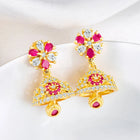 Dazzling Duo CZ Jhumki by Peora | Statement Ethnic Jewellery


