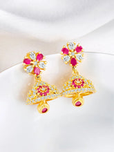 Dazzling Duo CZ Jhumki by Peora | Statement Ethnic Jewellery

