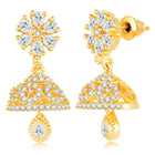 Dazzling Duo CZ Jhumki by Peora | Statement Ethnic Jewellery

