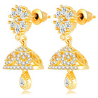 Dazzling Duo CZ Jhumki by Peora | Statement Ethnic Jewellery

