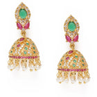 Beautifully Embellished Pearl Jhumkas