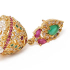 Beautifully Embellished Pearl Jhumkas