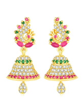Elegant Duo CZ Jhumki Earrings | Peora Jewellery

