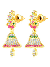 Elegant Duo CZ Jhumki Earrings | Peora Jewellery

