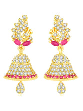 Elegant Duo CZ Jhumki Earrings | Peora Jewellery

