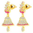 Elegant Duo CZ Jhumki Earrings | Peora Jewellery

