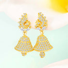 Elegant Duo CZ Jhumki Earrings | Peora Jewellery

