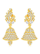 Elegant Duo CZ Jhumki Earrings | Peora Jewellery

