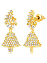 Elegant Duo CZ Jhumki Earrings | Peora Jewellery

