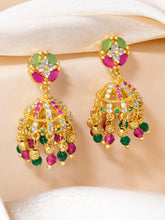 Sparkling Kundan Bead Jhumka Earrings
