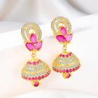 Dazzling Bead & CZ Jhumka Drops