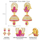 CZ Jhumka Drops | Sparkling & Stylish Ethnic Wear – Peora