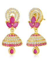CZ Jhumka Drops | Sparkling & Stylish Ethnic Wear – Peora