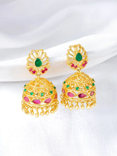 Traditional Crystal Jhumka Earrings