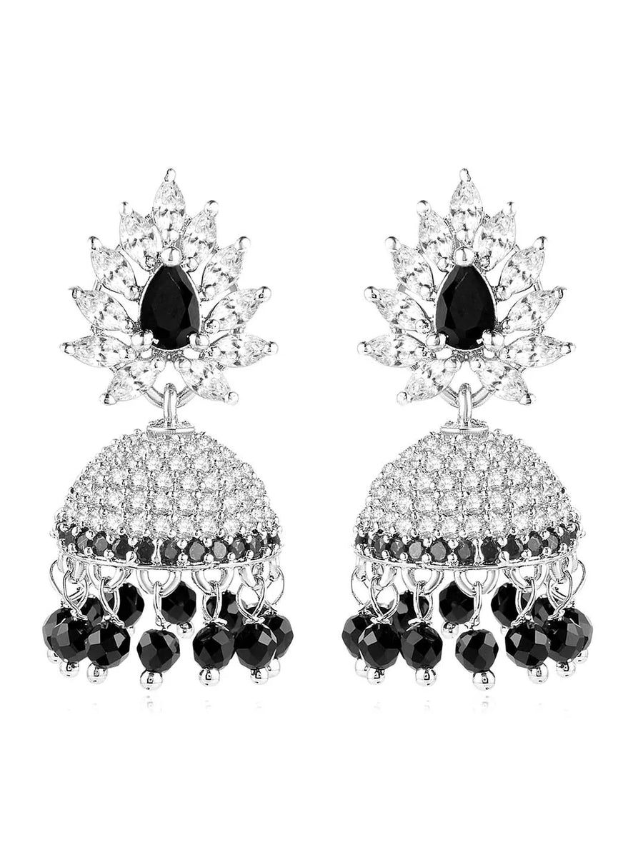 Sparkling CZ Jhumki Earrings | Find Your Pair at Peora Jewellery

