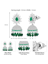 Sparkling CZ Jhumki Earrings | Find Your Pair at Peora Jewellery


