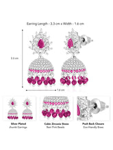 Sparkling CZ Jhumki Earrings | Find Your Pair at Peora Jewellery


