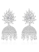Sparkling CZ Jhumki Earrings | Find Your Pair at Peora Jewellery

