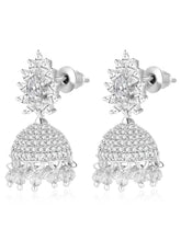 Sparkling CZ Jhumki Earrings | Find Your Pair at Peora Jewellery

