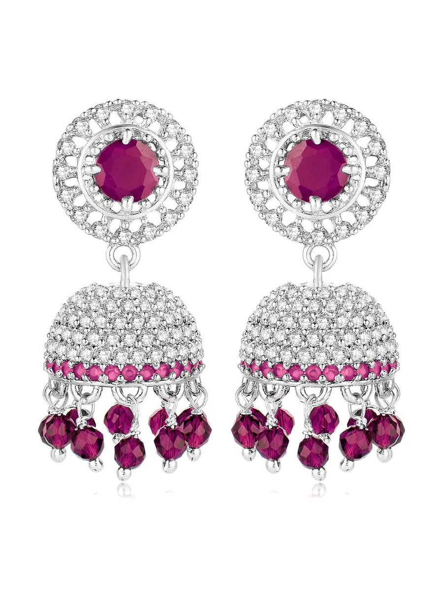 CZ Jhumki Design – Elegant CZ Jewelry by Peora

