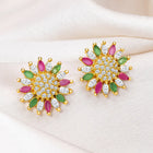 Twinklink Floral KundanStud Earrings