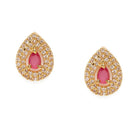Shimmering Teardrop Stud Earrings