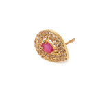 Shimmering Teardrop Stud Earrings