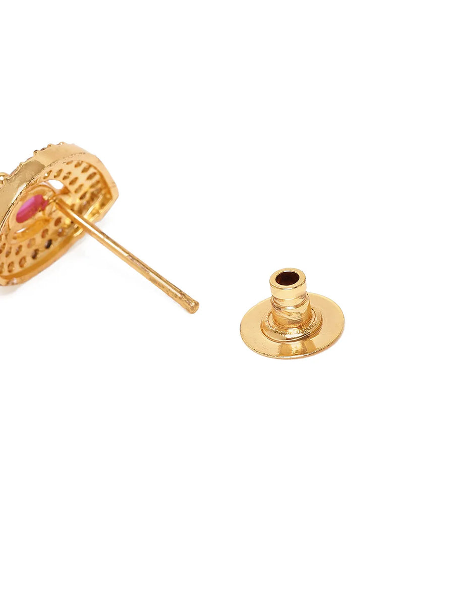 Shimmering Teardrop Stud Earrings