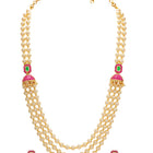 Peora Royal Pearl Layered Mala With Jhumka Set