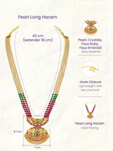 Peora South Style Ruby Green Pearl Long Haram
