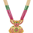 Peora South Style Ruby Green Pearl Long Haram