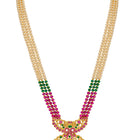 Peora South Style Ruby Green Pearl Long Haram