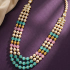 Peora Kundan Pastel Multi Layer Pearl Mala