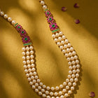 Peora Royal Floral Kundan Multi Layer Pearl Mala