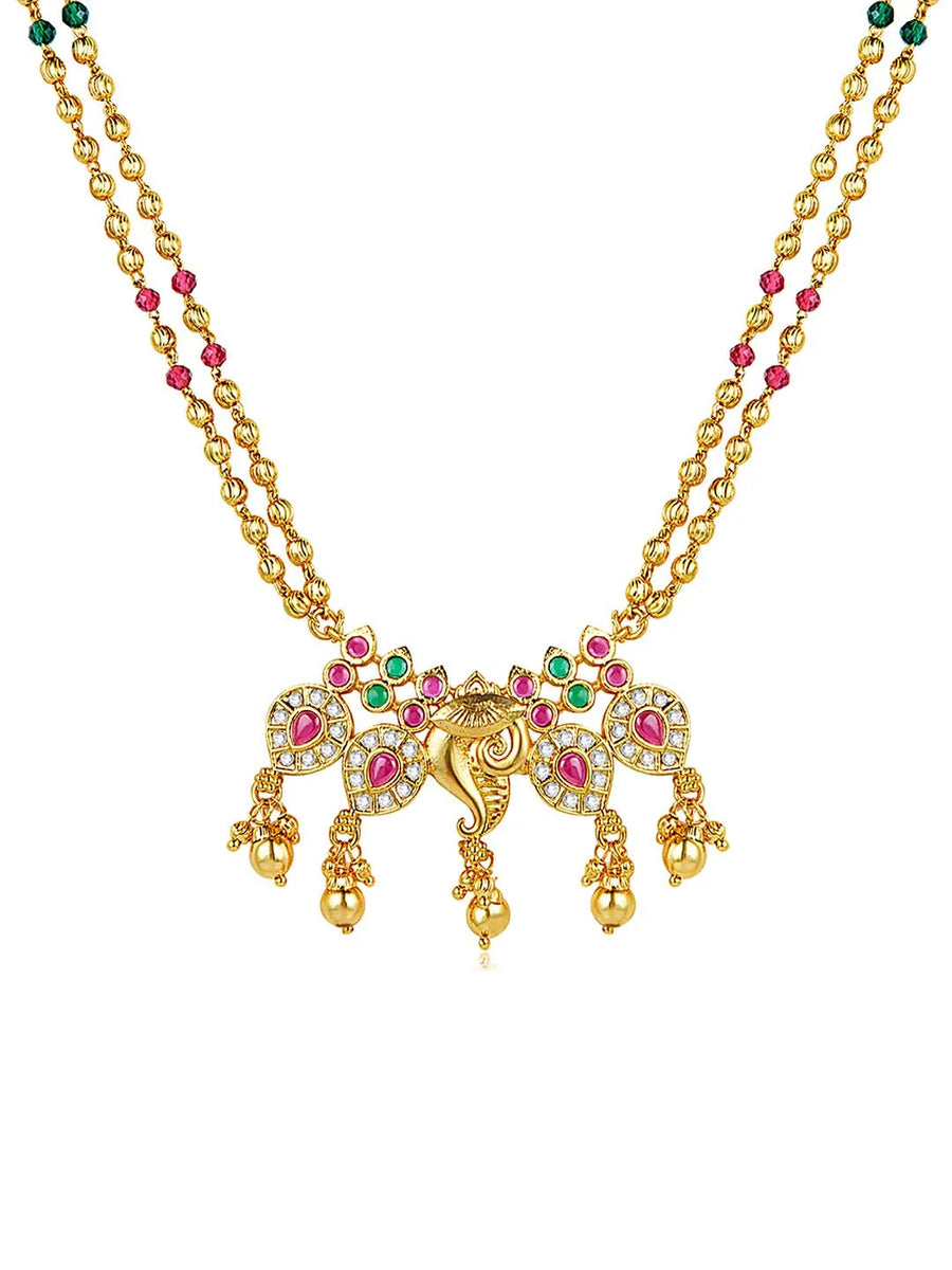 Mangalsutra Glamorous Necklace | Sparkling Elegance by Peora

