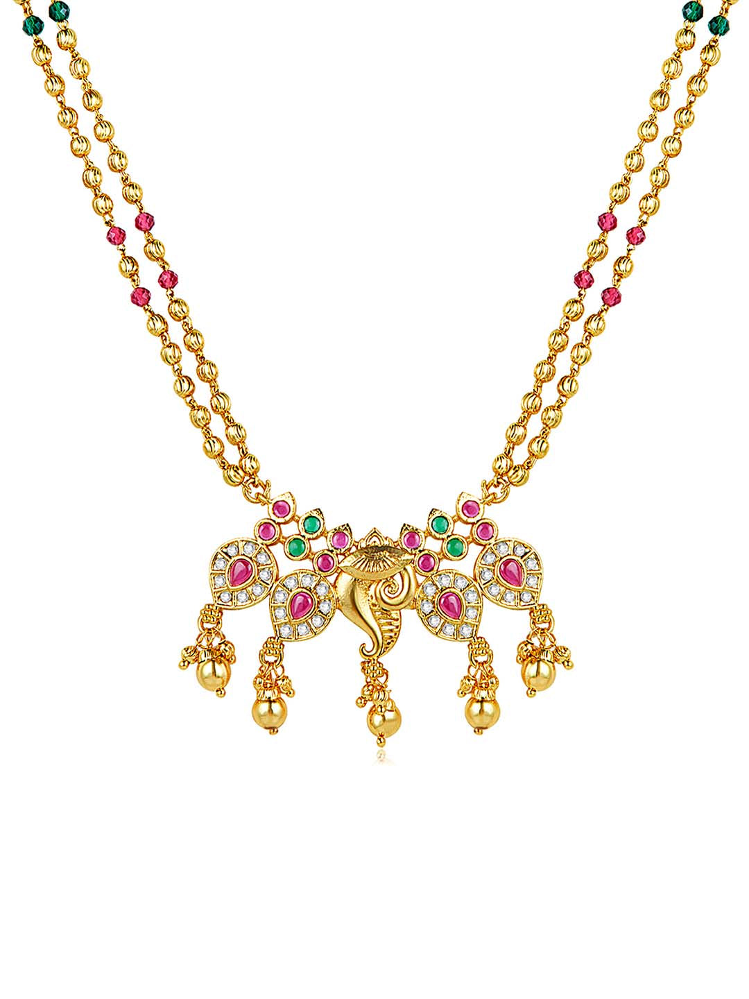 Radiant Green & Pink Mangalsutra