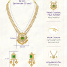 Peora Heritage Emerald Pearl Long Haram Set