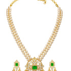 Peora Heritage Emerald Pearl Long Haram Set